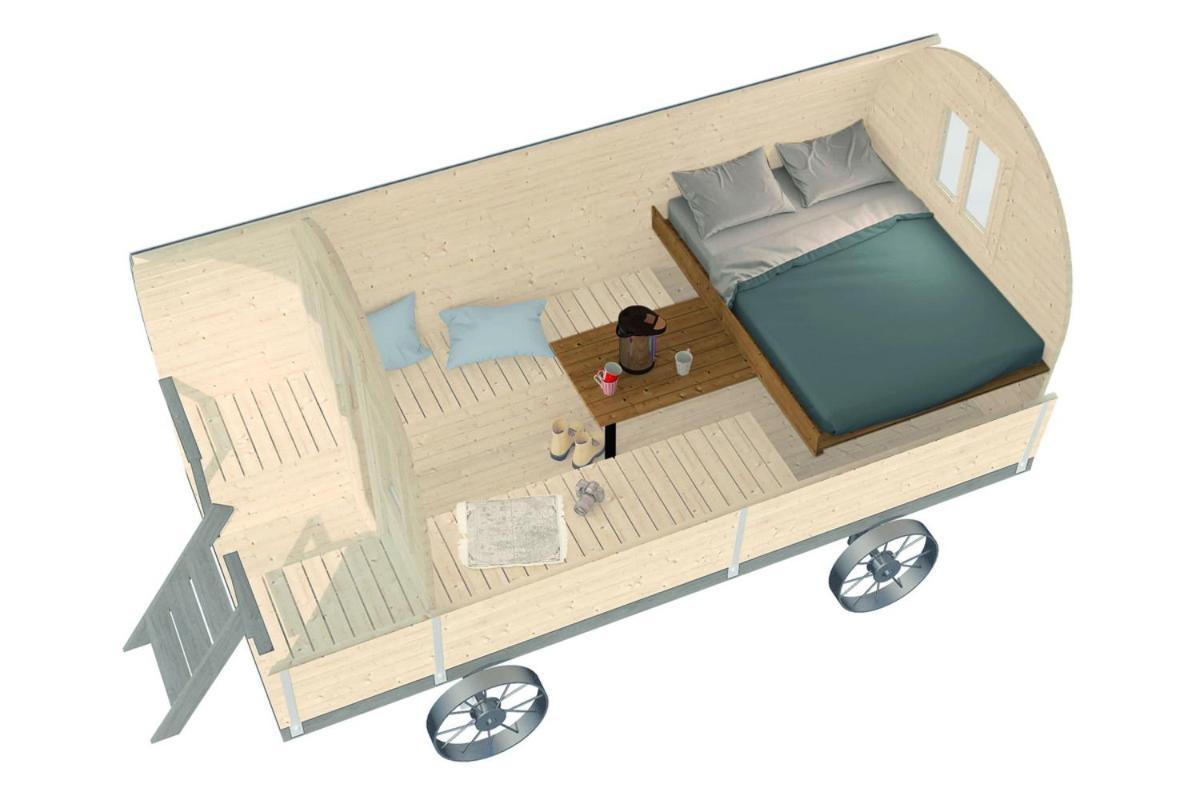 Fasshotel Westernwagen, Beheizt 2-3 Personen Kirchensittenbach ภายนอก รูปภาพ